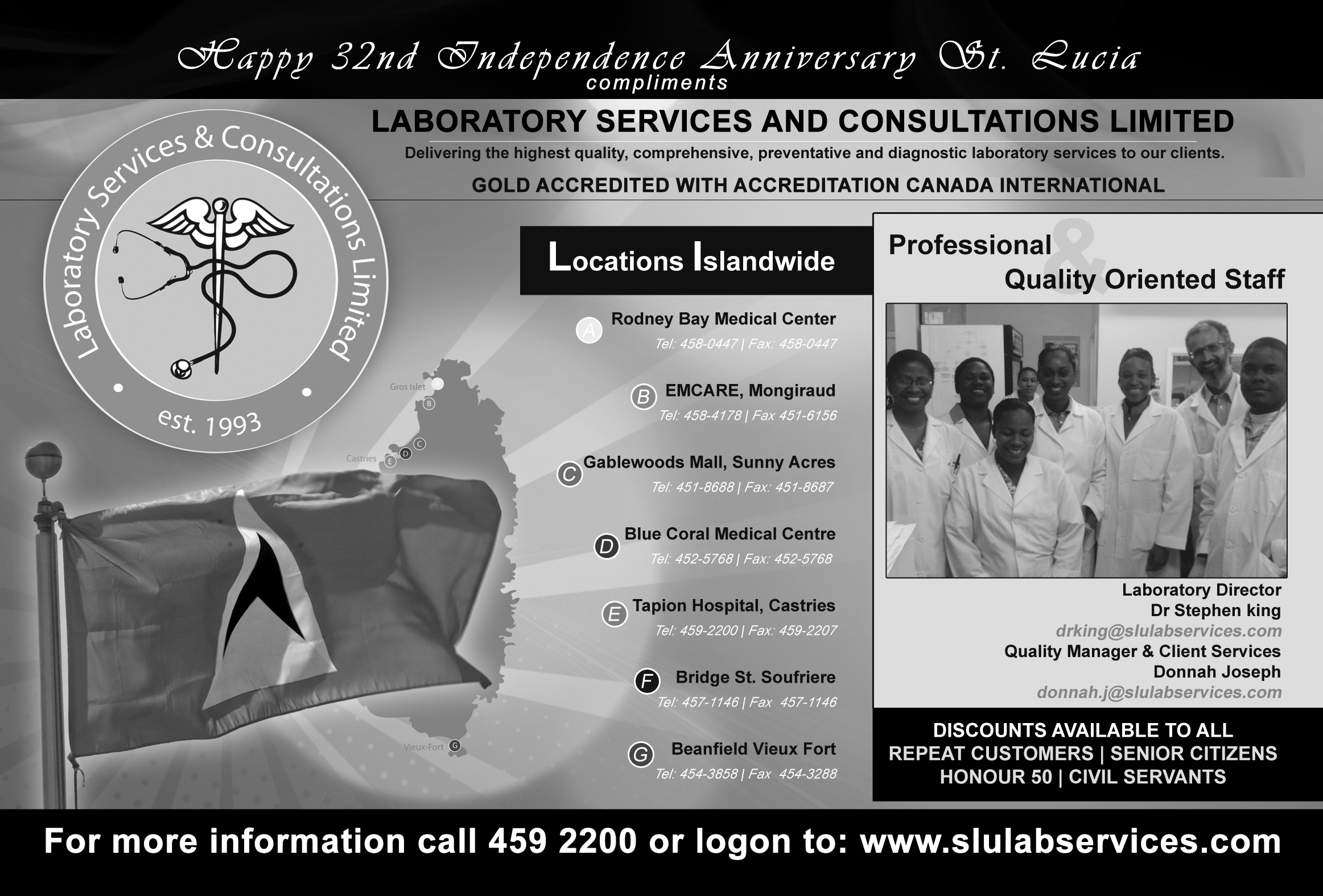Happy 32nd Independence Anniversary Saint Lucia
